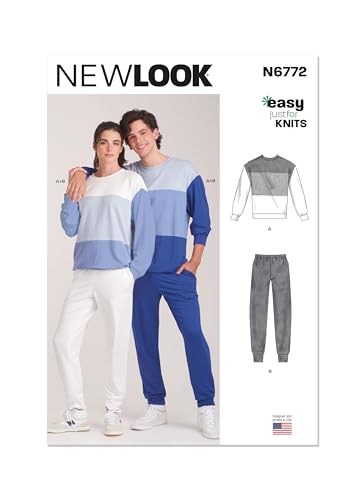 NEW LOOK UN6772A Unisex Strickoberteil und Hose Größe S-M-L-XL-XXL NEW LOOK UN6772A Unisex Strickoberteil und Hose Größe S-M-L-XL-XXL von New Look