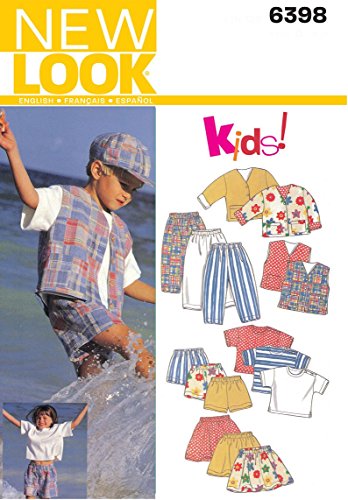 New Look Schnittmuster 6398: Kindertrennung, Größe A, Papier, weiß, A (2-3-4-5-6-7) von New Look