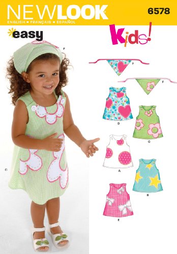 New Look 6578 Größe A Schnittmuster für Kleinkind-Kleider, Mehrfarbig New Look 6578 Größe A Schnittmuster für Kleinkind-Kleider, Mehrfarbig von New Look