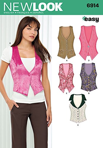 New Look Sewing Pattern 6914: Misses Tops, Size A, paper, White, A (4-6-8-10-12-14-16) New Look Sewing Pattern 6914: Misses Tops, Size A, paper, White, A (4-6-8-10-12-14-16) von New Look