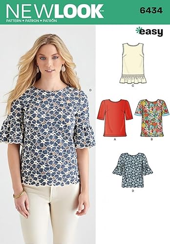 New Look Damen Easy Schnittmuster 6434 Einfache Tops in 4 Styles + Gratis Minerva Crafts Craft Guide New Look Damen Easy Schnittmuster 6434 Einfache Tops in 4 Styles + Gratis Minerva Crafts Craft Guide von New Look