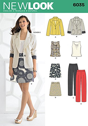New Look Damen-Schnittmuster 6035 Jacken, Tops, Rock und Hosenanzug New Look Damen-Schnittmuster 6035 Jacken, Tops, Rock und Hosenanzug von New Look