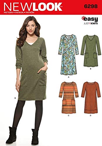 New Look Schnittmuster 6298, einfach – Stretch-Strickkleid New Look Schnittmuster 6298, einfach – Stretch-Strickkleid von New Look