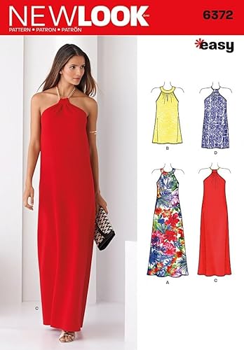 New Look Damen Schnittmuster 6372 Neckholder Kleider in 2 Styles und Längen New Look Damen Schnittmuster 6372 Neckholder Kleider in 2 Styles und Längen von New Look