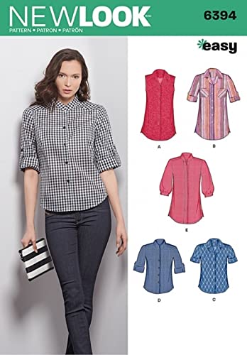 New Look Damen-Schnittmuster 6394 Hemden und Blusen von New Look