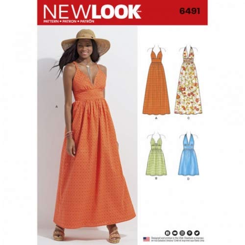 New Look Damen-Schnittmuster 6491 Kleider mit Mieder Variationen von New Look