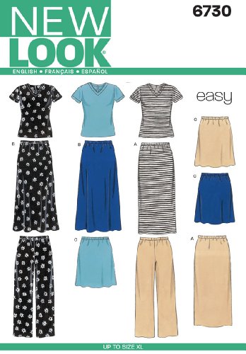 New Look Misses' 6730 Einzelschnittmuster, Größe A, Mehrfarbig von New Look
