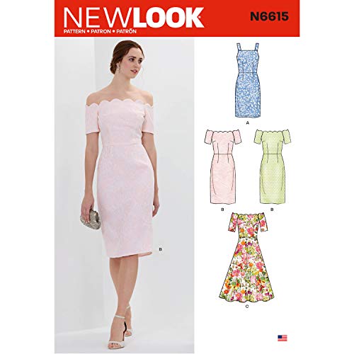 New Look N6615 Schnittmuster für Damenkleider, Papier, Weiß, verschiedene Farben New Look N6615 Schnittmuster für Damenkleider, Papier, Weiß, verschiedene Farben von New Look