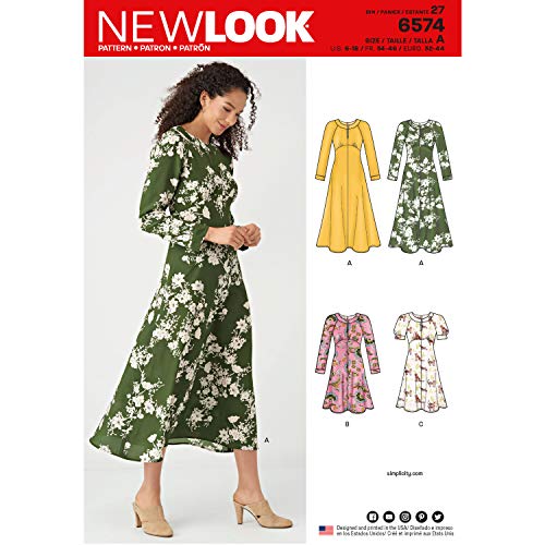 New Look Schnittmuster, Papier, Weiß, 34 bis 46 von New Look