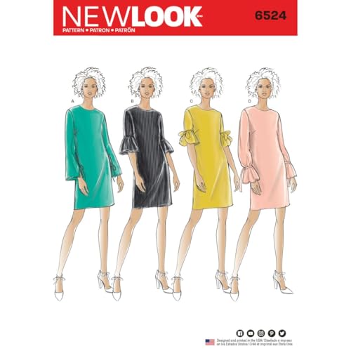 New Look Pattern Damen Kleid mit Ärmelvarianten 6524, Papier, weiß, 22 x 15 x 1 cm New Look Pattern Damen Kleid mit Ärmelvarianten 6524, Papier, weiß, 22 x 15 x 1 cm von New Look
