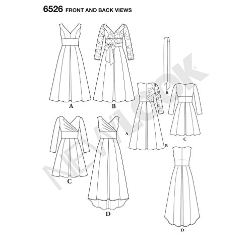 New Look Schnittmuster 6526 Damen Kleid mit miedervarianten, Papier, weiß, 22 x 15 x 1 cm New Look Schnittmuster 6526 Damen Kleid mit miedervarianten, Papier, weiß, 22 x 15 x 1 cm von New Look