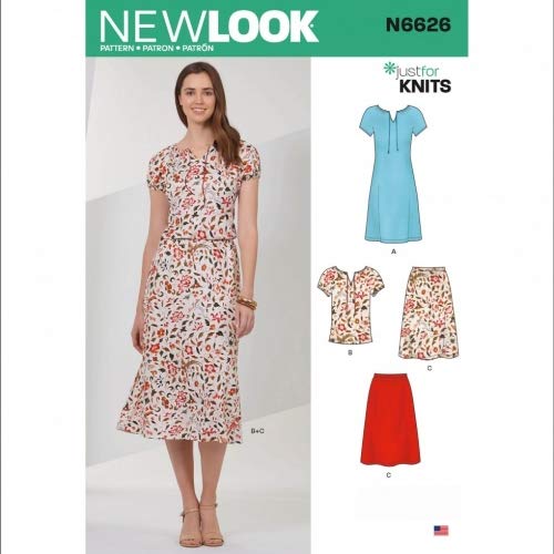 New Look Schnittmuster 6626 Kleider, Tops, Röcke A (XS-S-M-L-XL) von New Look