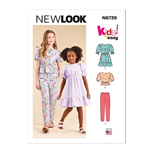 New Look Schnittmuster 6739 für Kinder, Jugendliche 3-4-5-6-7-8-10-12-14 von New Look