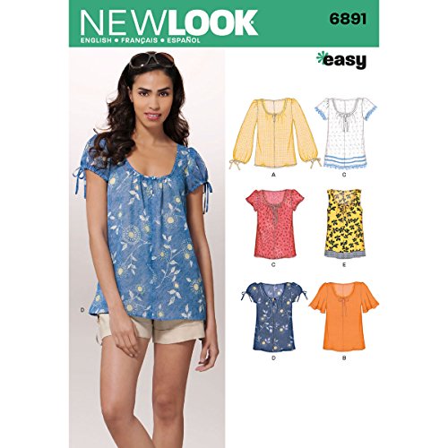 New Look Schnittmuster 6891: Damen-Oberteile, Größe A, Papier, weiß, A (10-12-14-16-18-20-22) New Look Schnittmuster 6891: Damen-Oberteile, Größe A, Papier, weiß, A (10-12-14-16-18-20-22) von New Look