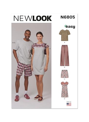 New Look Schnittmuster UN6805A Uni Nachtwäsche XS-S-M-L-XL von New Look