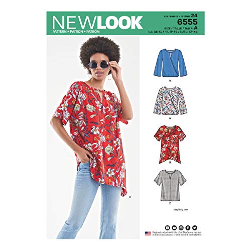 New Look UN6555A Schnittmuster für Damen-Hemd, Papier, weiß von New Look