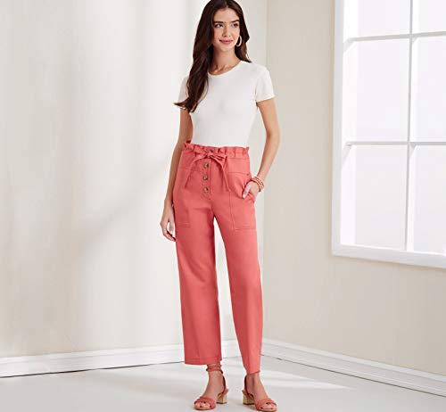 New Look UN6674A Sewing Pattern Misses' Trousers Schnittmuster N6674 Damenhosen und Shorts, weiß, A (8-10-12-14-16-18-20) von New Look