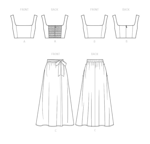 New Look UN6722A Damen BH Tops und Wickelrock A (34-36-38-40-42-44-44) Sizes 6-8-10-12-14-16-18 mehrfarbig von New Look