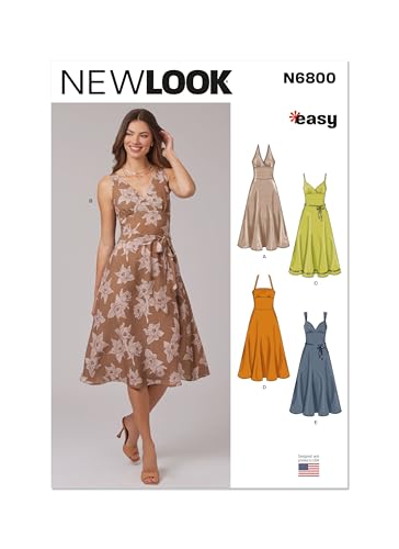 New Look UN6800A Schnittmuster-Paket für Damenkleider, Designcode N6800, Größen 36-38-40-42-44-46-46 New Look UN6800A Schnittmuster-Paket für Damenkleider, Designcode N6800, Größen 36-38-40-42-44-46-46 von New Look
