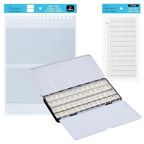 New York Central Aquarell-Palette – 48 leere Halbschalen-Boxen und Palette mit 5 Aquarellmusterkarten und 2 Musterkartenhüllen New York Central Aquarell-Palette – 48 leere Halbschalen-Boxen und Palette mit 5 Aquarellmusterkarten und 2 Musterkartenhüllen von New York Central