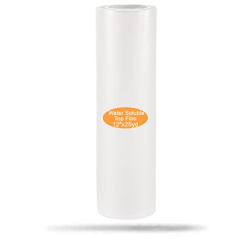 New brothread 25 Mikrons Transparent Wash Away (Wasserlösliche) Stickfolie für Maschinen Stickerei - 12" x25 Yd/Rolle von New brothread