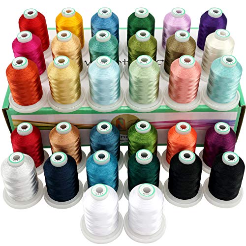 New brothread 32 Spulen Polyester Maschinen Stickgarn 1000M Jeder Spule - Farben ähnlich wie Janome und RA Farben - Sortiment 2 von New brothread