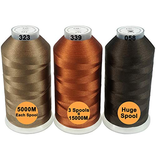 New brothread 3er Set Verschiedene Braun Farben Polyester Maschinen Stickgarn Riesige Spule 5000M für alle Stickmaschine New brothread 3er Set Verschiedene Braun Farben Polyester Maschinen Stickgarn Riesige Spule 5000M für alle Stickmaschine von New brothread