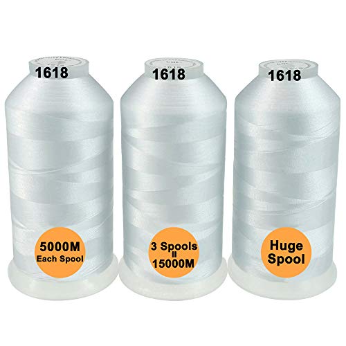 New brothread 3er Set Weiß Farben Polyester Maschinen Stickgarn Riesige Spule 5000M für alle Stickmaschine New brothread 3er Set Weiß Farben Polyester Maschinen Stickgarn Riesige Spule 5000M für alle Stickmaschine von New brothread