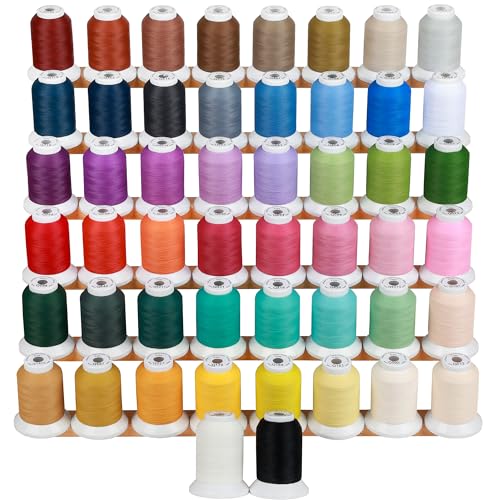 New brothread 60WT Frostig Mattes Maschinenstickgarn 50 Farben 600M zum Sticken von scharfen Konturen, Logos, feinen Schriftzügen, kleinen detaillierten Stickereien und dekoratives Nähen New brothread 60WT Frostig Mattes Maschinenstickgarn 50 Farben 600M zum Sticken von scharfen Konturen, Logos, feinen Schriftzügen, kleinen detaillierten Stickereien und dekoratives Nähen von New brothread