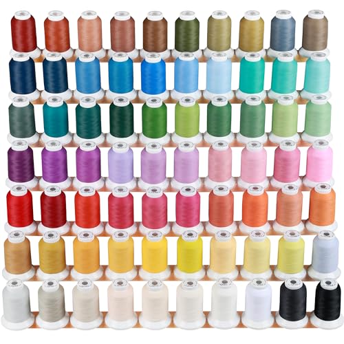 New brothread 60WT Frostig Mattes Maschinenstickgarn 70 Farben 600M zum Sticken von scharfen Konturen, Logos, feinen Schriftzügen, kleinen detaillierten Stickereien und dekoratives Nähen New brothread 60WT Frostig Mattes Maschinenstickgarn 70 Farben 600M zum Sticken von scharfen Konturen, Logos, feinen Schriftzügen, kleinen detaillierten Stickereien und dekoratives Nähen von New brothread