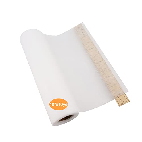 New brothread No Show Mesh (Unsichtbare Masche) Maschinen Stickvlies 10"x10Yd (25cmx9M) Rolle - Leicht Gewicht 50gm (1.8oz) - Schneiden Sie in Verschiedenen Größen für Maschinensticken und Handnähen von New brothread