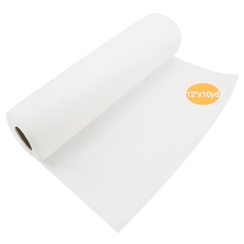 New brothread Wash Away (Wasserlösliche) Maschinen Stickvlies 12" x10 Yd/Rolle - Leichtem Gewicht 40gm (1.5oz) - Kann in Verschiedene Größen geschnitten Werden für Maschinensticken und Handnähen von New brothread