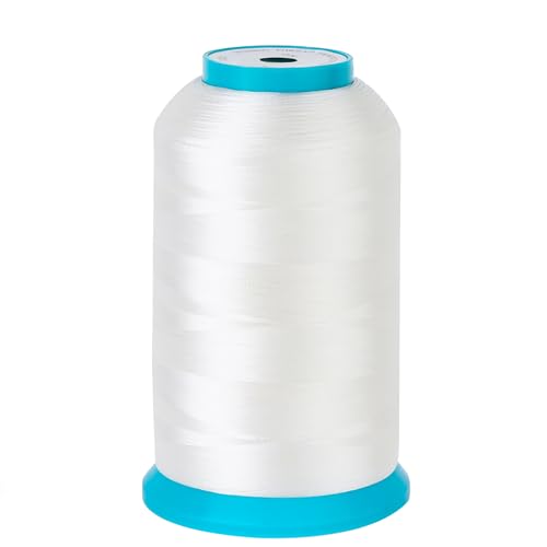 New brothread Weiß 5000M (5500Y) Stickerei Spulen Gewinde Polyester Maschinen Stickgarn Unterfaden für Stickmaschine und Nähmaschine von New brothread