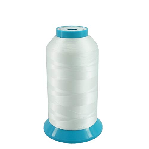 New brothread Weiß 5000M (5500Y) Stickerei Spulen Gewinde Polyester Maschinen Stickgarn Unterfaden für Stickmaschine und Nähmaschine von New brothread