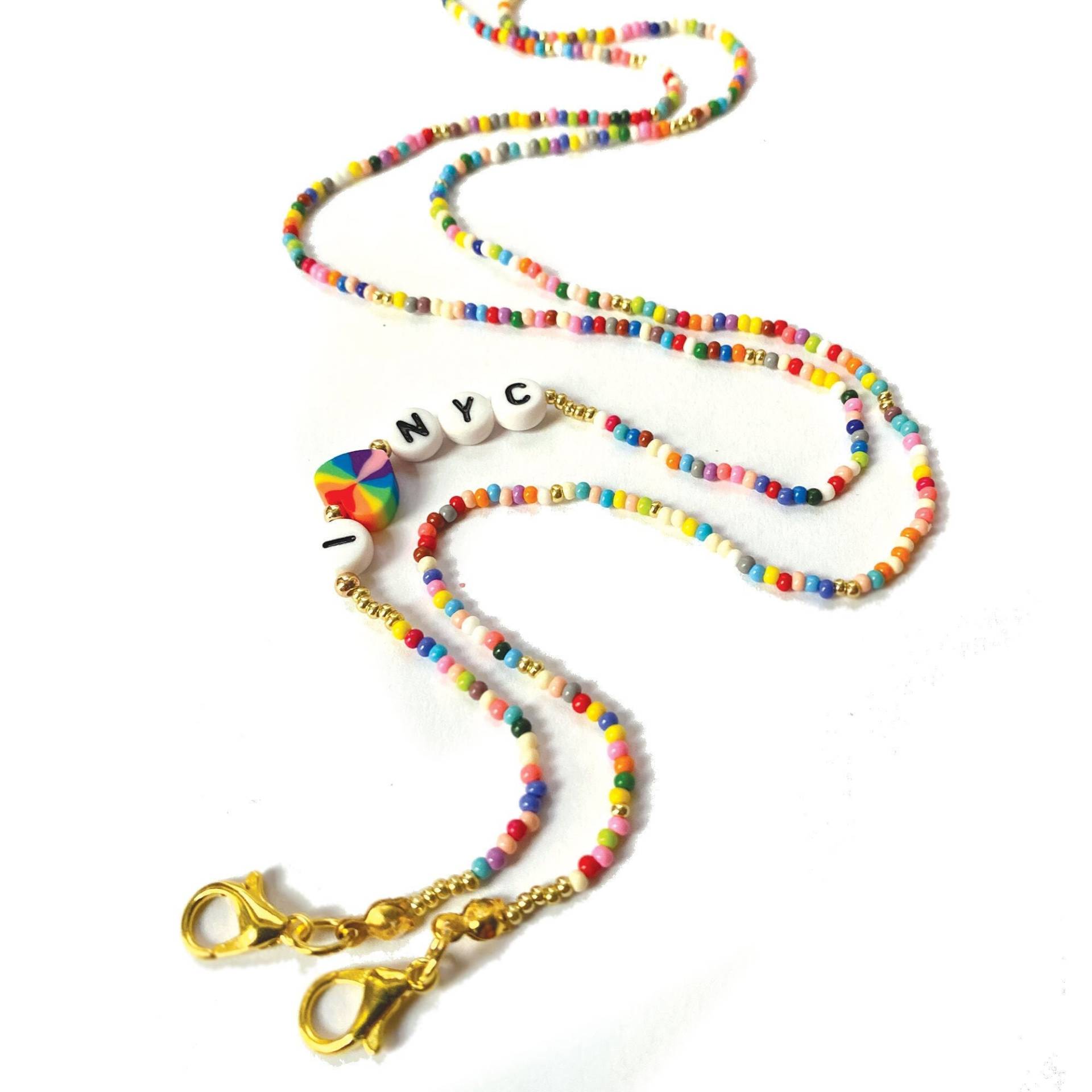 Nyc Pride Regenbogen Sonnenbrille/ Maskenkette Lanyard Nyc Pride Regenbogen Sonnenbrille/ Maskenkette Lanyard von NewYorkCityRoses