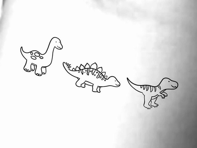 Dinosaurier Temporäres Tattoo von NewYouTattoo