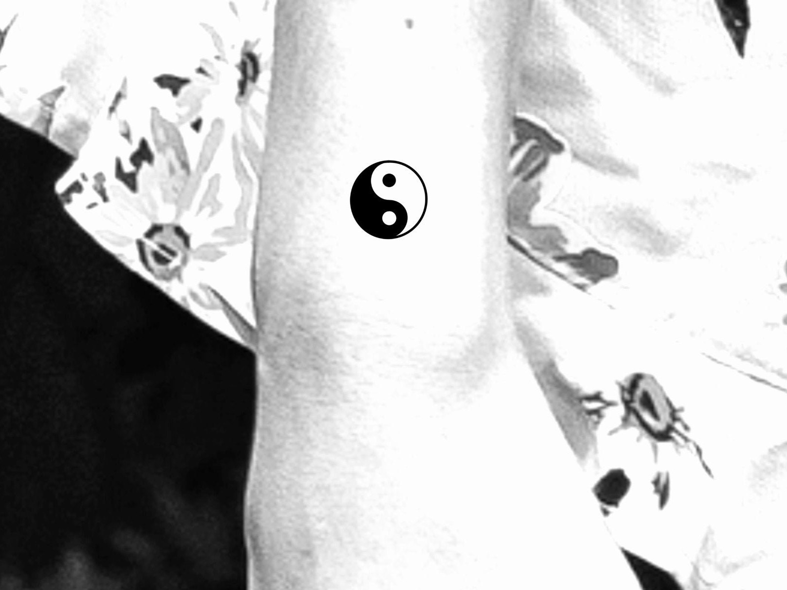 Yin Yang Temporäres Tattoo/Kleines Temporäres von NewYouTattoo