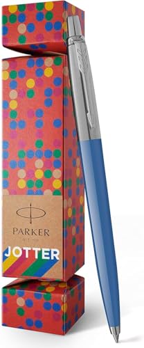 Parker Jotter Kugelschreiber, Denimblau, in Weihnachts-Knallbonbons, Geschenkpackung, blaue Tinte von Newell Brands