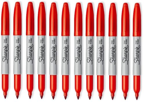 Sharpie Permanentmarker, feine Spitze, Optic Orange, 12 Stück von Newell Brands
