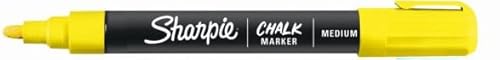 Sharpie Whiteboard-Kreide-Marker, mitteldicke Spitze, gelbe Tinte, 0,7 mm, 1 Stück (gelb), Glas, Keramik-Oberfläche, abwaschbar Newell Brands von Newell Brands