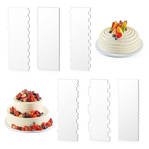 Newellsail Kuchen Schaber Klares Acryl Tortenschaber Doppelseitiges Kuchen Dekorieren Kamm Kuchenschaber in 11 Mustern für Verschiedene Formen von Kuchenkanten 6 Stück Newellsail Kuchen Schaber Klares Acryl Tortenschaber Doppelseitiges Kuchen Dekorieren Kamm Kuchenschaber in 11 Mustern für Verschiedene Formen von Kuchenkanten 6 Stück von Newellsail