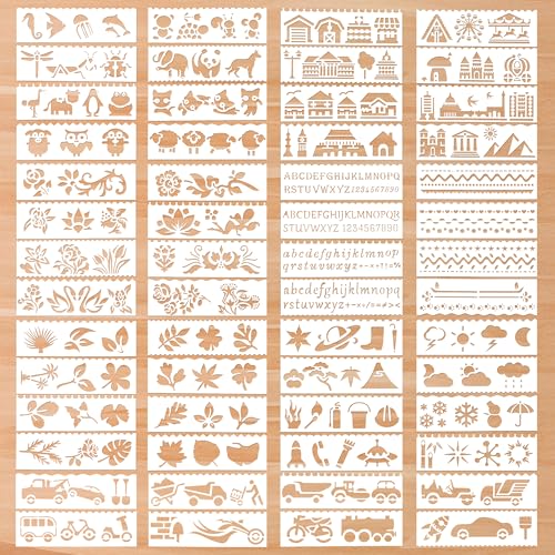 Newellsail Zeichnungs Schablone Kinder 7 Stile DIY Malerei Vorlage Wiederverwendbare Malschablonen 56 Stück Newellsail Zeichnungs Schablone Kinder 7 Stile DIY Malerei Vorlage Wiederverwendbare Malschablonen 56 Stück von Newellsail