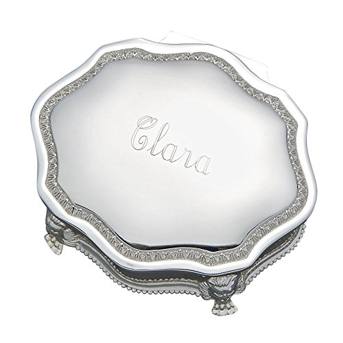 Newfavors Personalisierte Schmuckschatulle, viktorianisches Design, 7,6 cm breit, mit individueller Gravur von Newfavors
