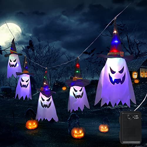 Newhomestyle Halloween-Dekoration Hexenhut, hängende Lichter, bunte drei Modi, LED-Geisterhut, Lichterkette, Haus, Party, Halloween-Dekorationen Newhomestyle Halloween-Dekoration Hexenhut, hängende Lichter, bunte drei Modi, LED-Geisterhut, Lichterkette, Haus, Party, Halloween-Dekorationen von Newhomestyle