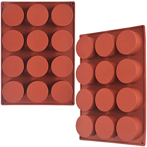 Newk Zylinder-Silikonform, Gussformen Silikon, 2 Packungen mit 12 Mulden, runde Zylinderform für Cake-Pops, Seife, Schokolade, Kekse, Badebomben, Käsekuchen, Schokoladenabdeckungsform Newk Zylinder-Silikonform, Gussformen Silikon, 2 Packungen mit 12 Mulden, runde Zylinderform für Cake-Pops, Seife, Schokolade, Kekse, Badebomben, Käsekuchen, Schokoladenabdeckungsform von Newk