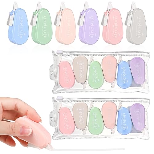 Newofview 12 Stück Korrekturroller Korrekturmaus 5m x 5mm Correction Tape,Mini Korrekturband,Roll Maus für Studenten Kinder, Kawaii Schulsachen Aesthetic Newofview 12 Stück Korrekturroller Korrekturmaus 5m x 5mm Correction Tape,Mini Korrekturband,Roll Maus für Studenten Kinder, Kawaii Schulsachen Aesthetic von Newofview