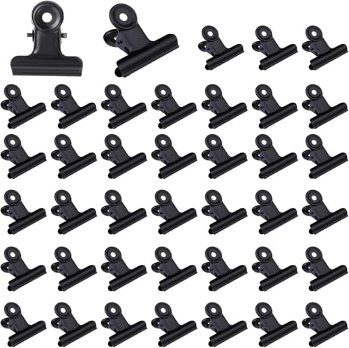 98 STK Kleine Bulldogge Büroklammern, 22,5mm Schwarz Klammern Metallklammern, Bulldog Clips Fotoclips, Briefklemmer Binder Clips, Multi-function Papierklemmen für Büro Küche Poster Fotos Paper Clips von Newoutset