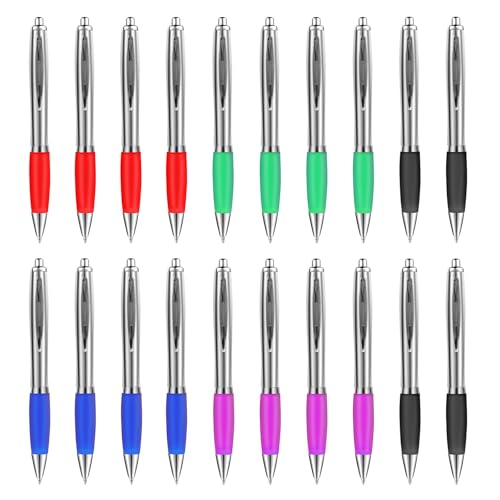 Newpop 20 Stück Kugelschreiber Set, Einziehbarer Pen, Kulischreiber Bunte Gehäuse, Kuli Ergonomischer, Druckkugelschreiber, Kullis Dicker Griff Blauschreibender, für Büro und Haushalt Newpop 20 Stück Kugelschreiber Set, Einziehbarer Pen, Kulischreiber Bunte Gehäuse, Kuli Ergonomischer, Druckkugelschreiber, Kullis Dicker Griff Blauschreibender, für Büro und Haushalt von Newpop
