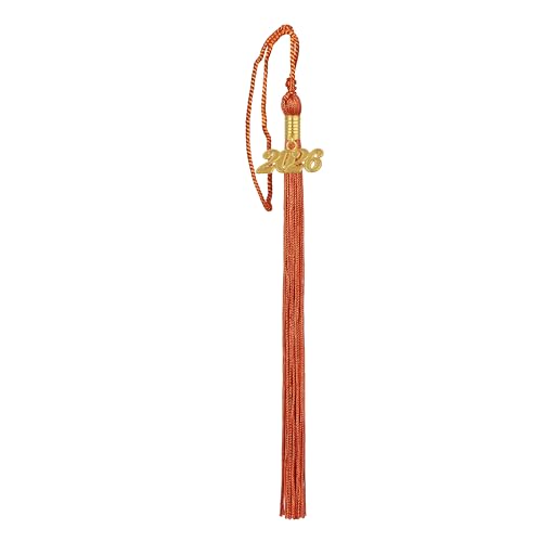 Newrara Quaste mit Jahresanhänger, 22,9 cm, Orange von Newrara