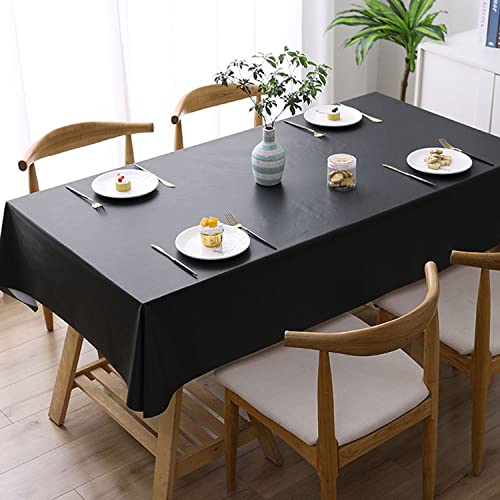 Newthinking PVC-Tischdecke, abwischbar, wasserdicht, Tischschutz, quadratisch, abwischbar, Tischdecken für Küche, Picknick, Outdoor, Innenbereich, Schwarz, 137 x 137 cm Newthinking PVC-Tischdecke, abwischbar, wasserdicht, Tischschutz, quadratisch, abwischbar, Tischdecken für Küche, Picknick, Outdoor, Innenbereich, Schwarz, 137 x 137 cm von Newthinking